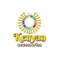 keniano collana logo per keniano turista Souvenirs vettore design