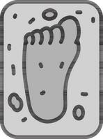illustrazione di orma icona nel grigio colore. vettore