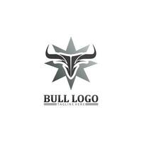 testa di bufalo toro, mucca, logo della mascotte animale vettore di design per bufalo corno sportivo, animale, mammiferi, logo della testa, selvaggio, matador