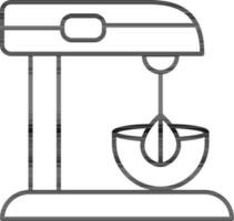 nero linea arte illustrazione di cibo miscelatore macchina icona. vettore