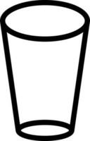 linea arte illustrazione di bevanda bicchiere icona. vettore