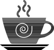 caldo caffè o tè cartello o simbolo nel piatto stile. vettore
