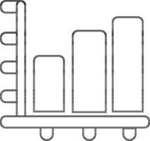 illustrazione di nero bar grafico nel piatto stile. vettore