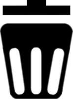 illustrazione di nero pattumiera icona. vettore