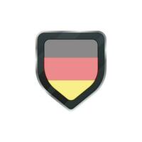 Germania bandiera decorato scudo. vettore