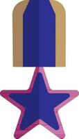 medaglia fatto di blu, rosa e Marrone colore. vettore