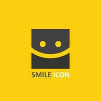 icona sorriso, sorriso, disegno vettoriale logo felice business emoticon, design divertente e vettore emoji felicità