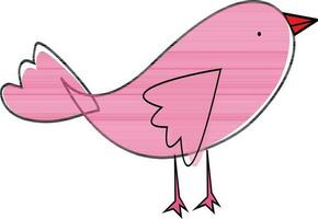 uccello fatto di rosa linea arte. vettore