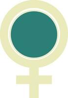 piatto illustrazione di femmina cartello o simbolo. vettore