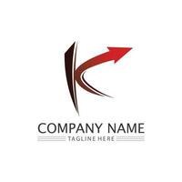 k logo design k lettera font concept business logo vector and design initial company