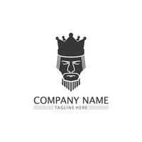 logo corona logo re logo regina, principessa, modello vettoriale icona illustrazione design imperiale, reale e logo di successo business