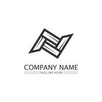 n logo font company logo business e lettera iniziale n design vector and letter for logo