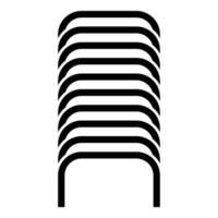 graffette fermaglio perno icona nero colore vettore illustrazione Immagine piatto stile