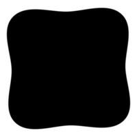 piazza avere arrotondato angoli rettangolo forma icona nero colore vettore illustrazione Immagine piatto stile