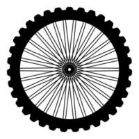 bicicletta ruota bicicletta bicicletta motociclo icona nero colore vettore illustrazione Immagine piatto stile