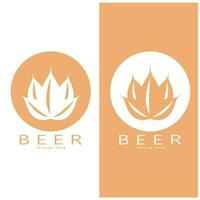 birra logo modello con Vintage ▾ mestiere grano.per distintivo, emblema, malto, birra azienda, bar, alcolici bevanda vettore