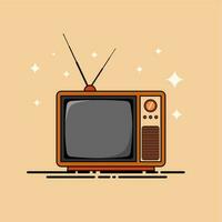 vecchio tv illustrazione di antichità vettore