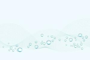 astratto sfondo di acqua, onde e bolle su un' bianca sfondo. geometrico moderno digitale sfondo. vettore illustrazione