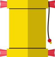 giallo colore con metà ombra di scorrere icona nel illustrazione. vettore
