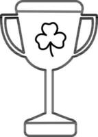 piatto illustrazione di un' trofeo tazza. vettore