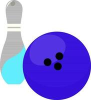 illustrazione di bowling palla con birillo. vettore