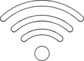 linea arte simbolo di Wi-Fi su bianca sfondo. vettore