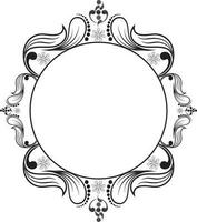 floreale design decorato cerchio telaio. vettore