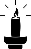 vettore illustrazione di ardente candela icona.