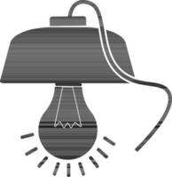 illustrazione di lampadina leggero nel nero e bianca colore. vettore