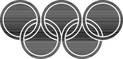 nero e bianca olimpico anelli. vettore