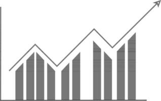 nero e bianca in crescita grafico nel piatto stile. vettore