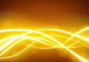 futuristico leggero oro linea raggiante sfondo, vettore illustrazione