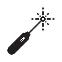 laser penna icona vettore