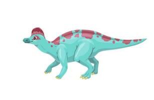 cartone animato coritosauro dinosauro carattere, vettore