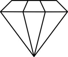 diamante Linea artistica icona vettore