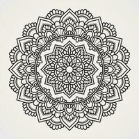 bellissimo mosaico ceramica tema mandala. adatto per henné, tatuaggi, colorazione libri vettore