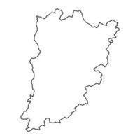 bac kiskun contea carta geografica, amministrativo quartiere di Ungheria. vettore illustrazione.