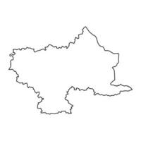 utena contea carta geografica, amministrativo divisione di Lituania. vettore illustrazione.