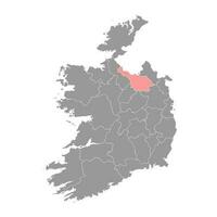 contea cavan carta geografica, amministrativo contee di Irlanda. vettore illustrazione.