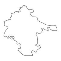 vukovar srijem carta geografica, suddivisioni di Croazia. vettore illustrazione.