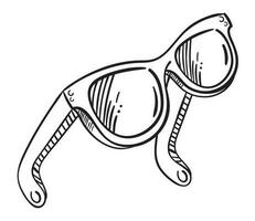 occhiali da sole moda scarabocchio icona isolato design vettore