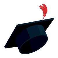 la laurea cappello formazione scolastica icona isolato vettore