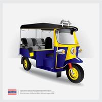 Thailandia tuk tuk auto illustrazione vettoriale