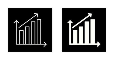 crescente statistica vettore icona