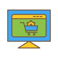 e-commerce impostazioni vettore icona