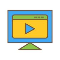 video streaming vettore icona