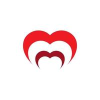 amore cuore logo e simbolo vettoriale