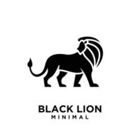 disegno vettoriale minimal leone nero
