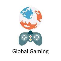 globale gioco vettore piatto icona design illustrazione. gli sport e Giochi simbolo su bianca sfondo eps 10 file