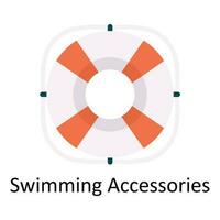 nuoto Accessori vettore piatto icona design illustrazione. gli sport e Giochi simbolo su bianca sfondo eps 10 file